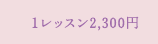 １レッスン2,300円